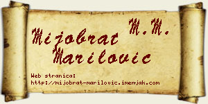 Mijobrat Marilović vizit kartica